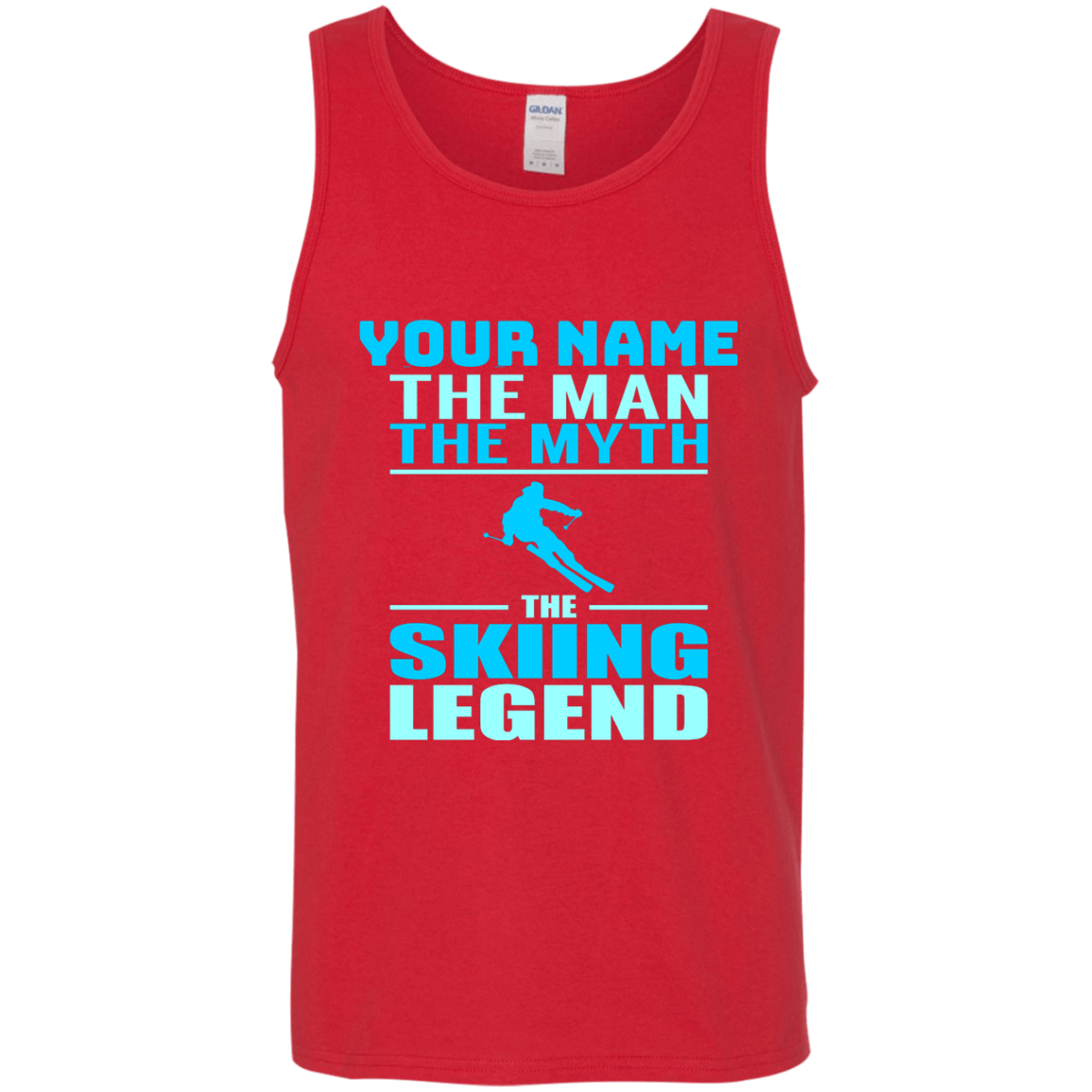 Personalized The Man The Myth The Skiing Legend Tank Tops - Powderaddicts