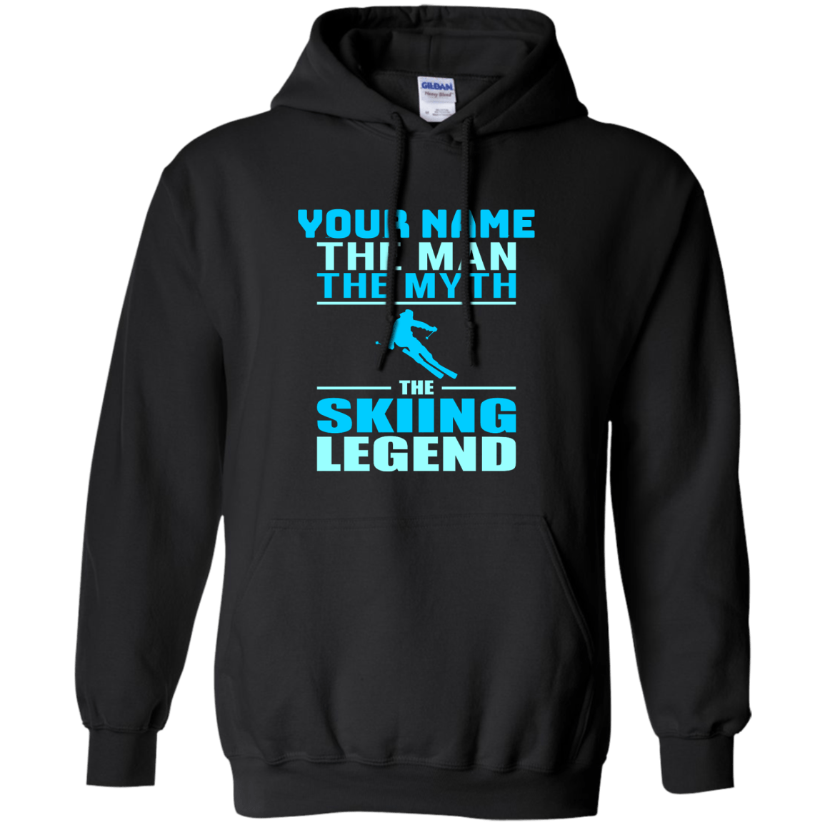 Personalized The Man The Myth The Skiing Legend Hoodies - Powderaddicts