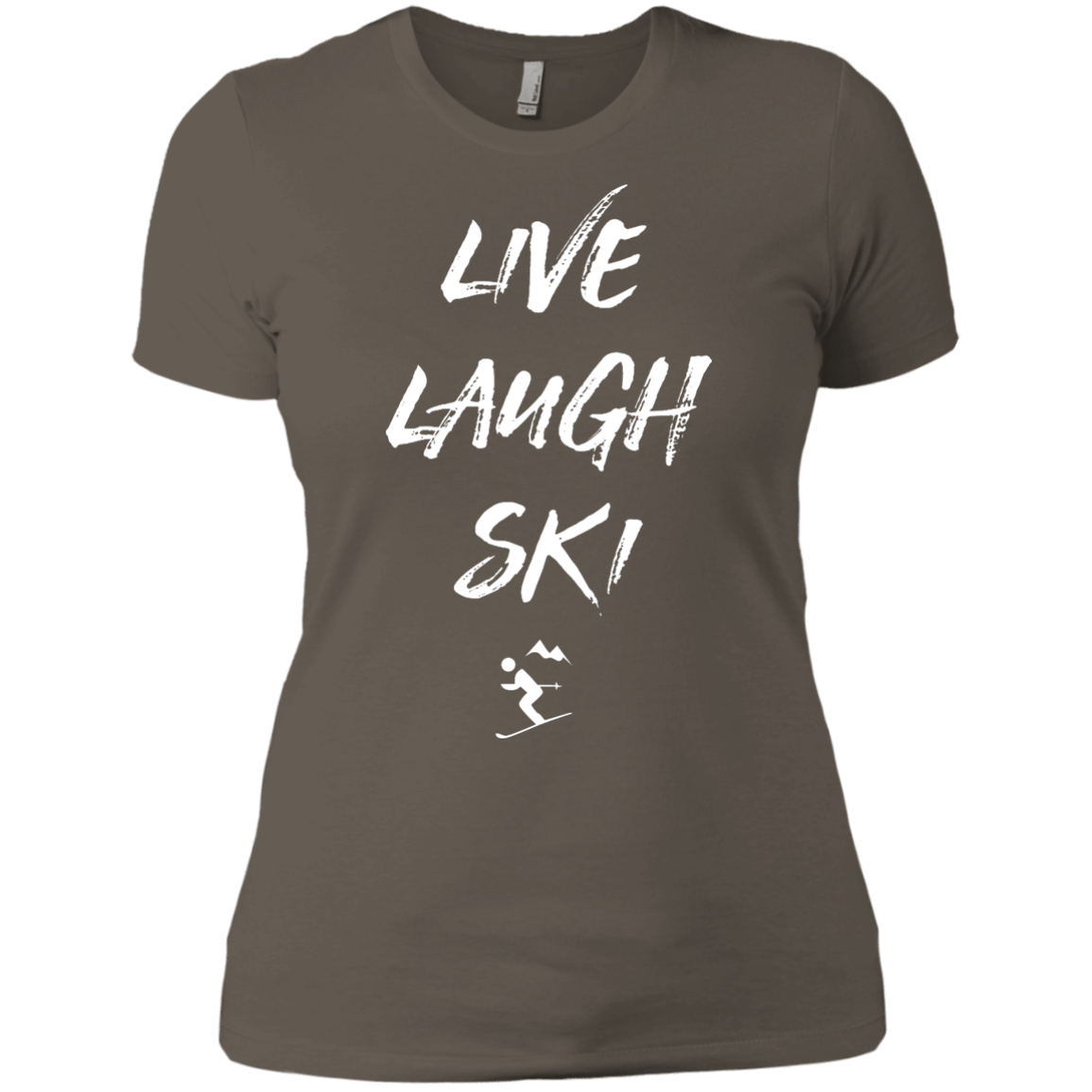 Live Laugh Ski Ladies Tees and V-Neck - Powderaddicts