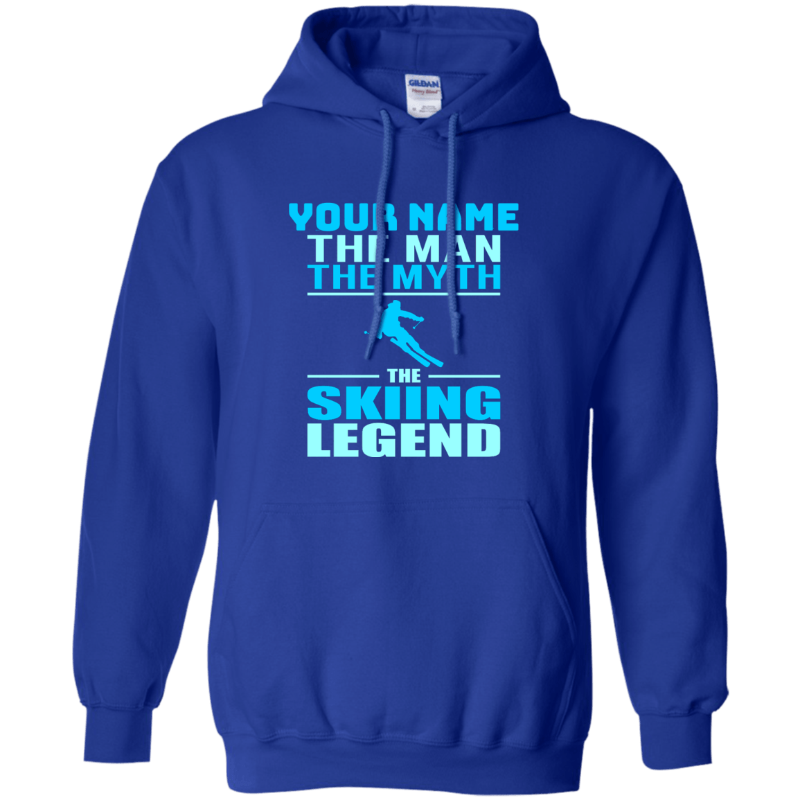 Personalized The Man The Myth The Skiing Legend Hoodies - Powderaddicts