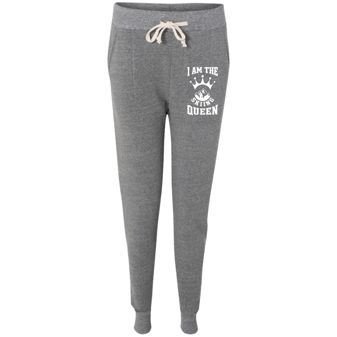 I am The Skiing Queen Women's Adult Fleece Jogger - Powderaddicts