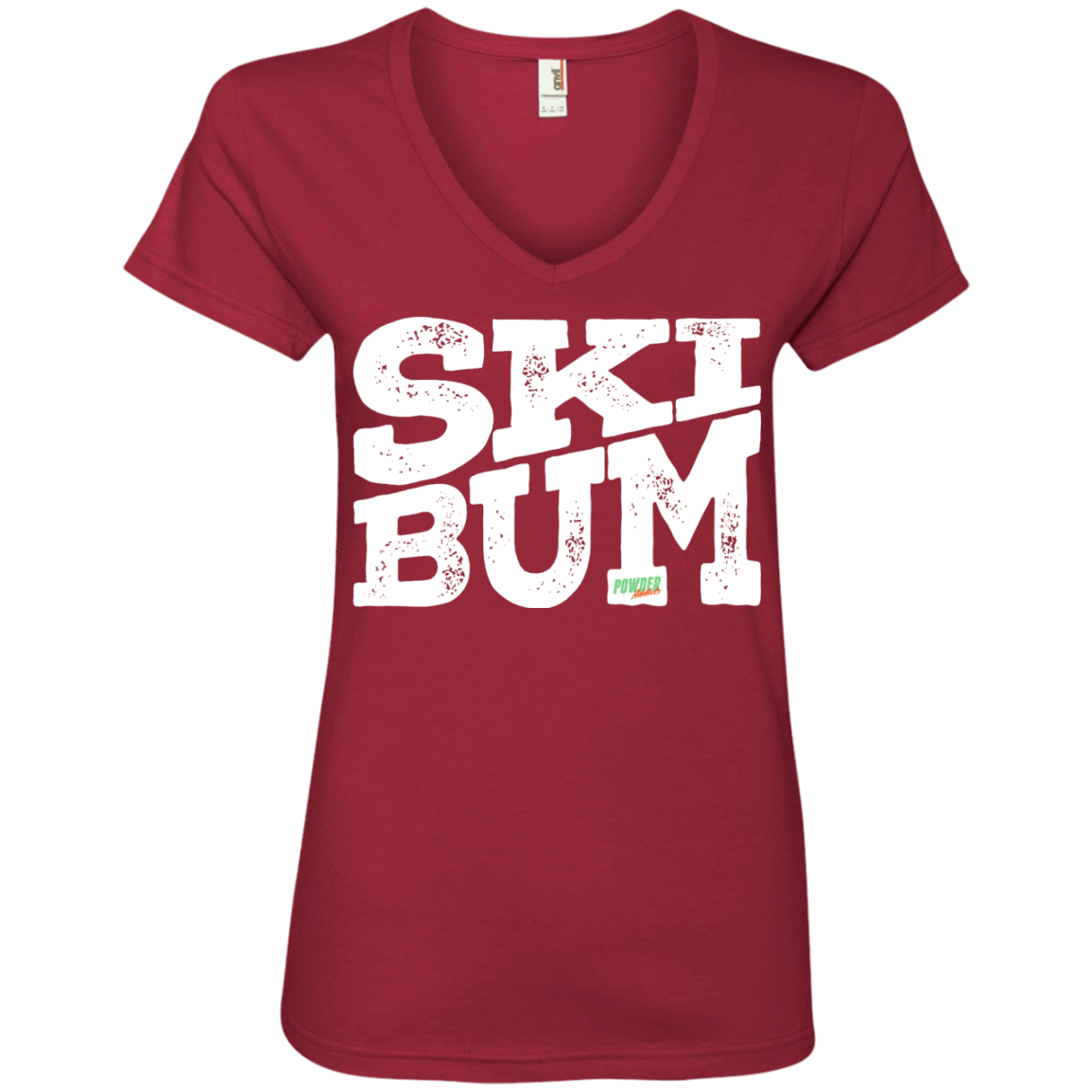 SkiBum Ladies Tees and V-Neck - Powderaddicts