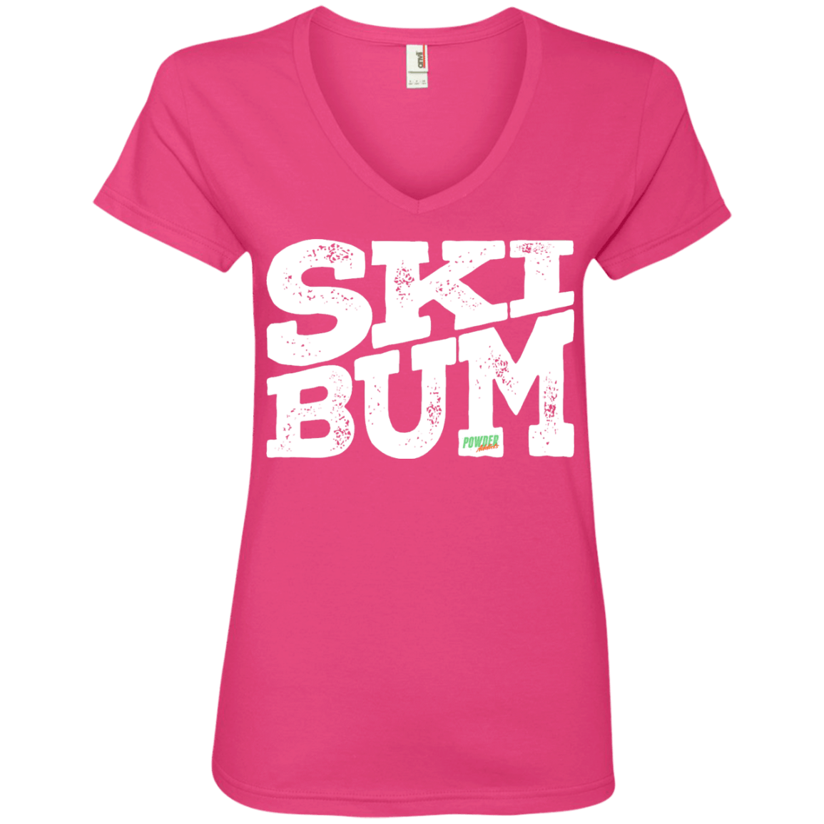 SkiBum Ladies Tees and V-Neck - Powderaddicts