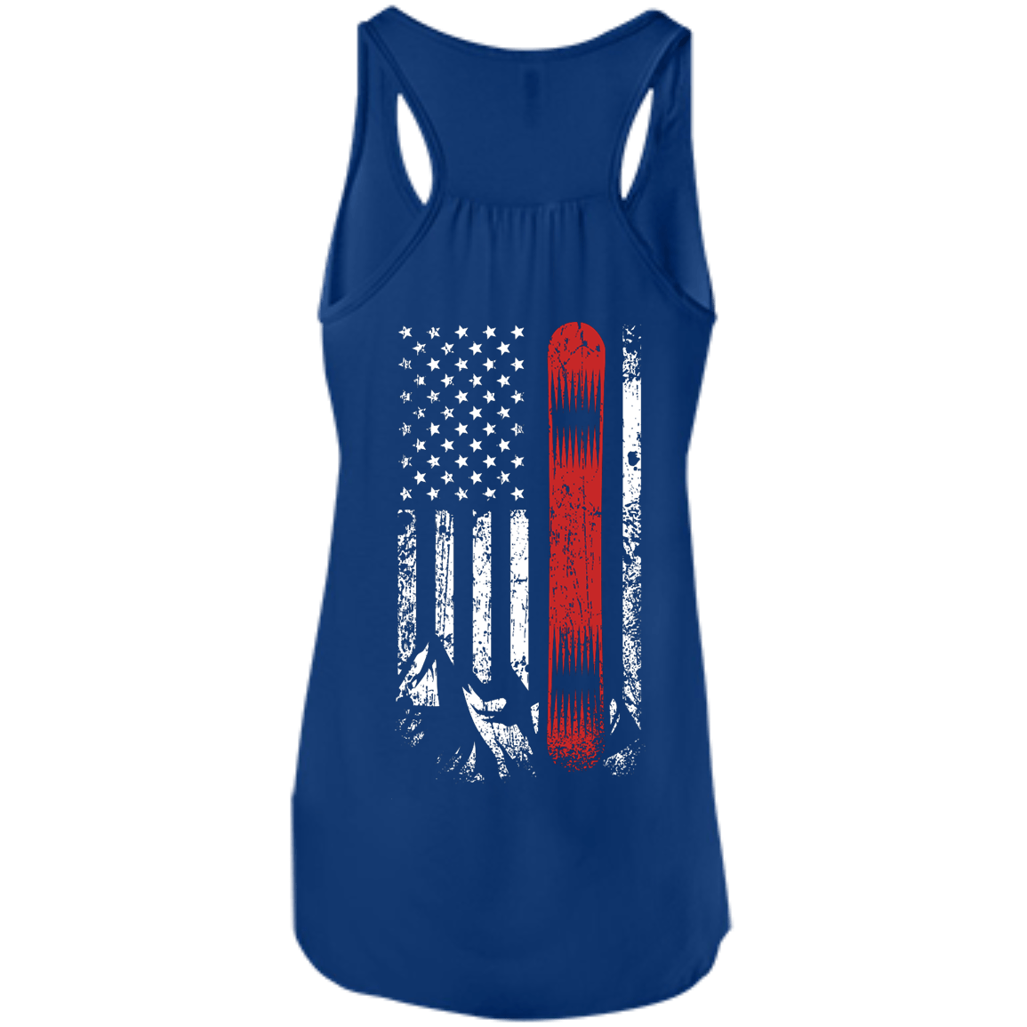 USA Snowboard Flag Tank Tops - Powderaddicts