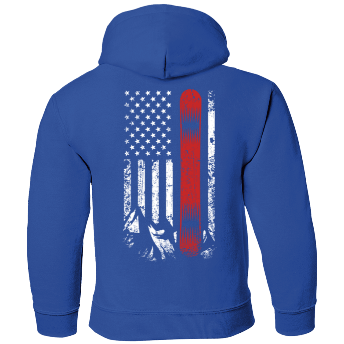 USA Snowboard Flag Youth Hoodies - Powderaddicts