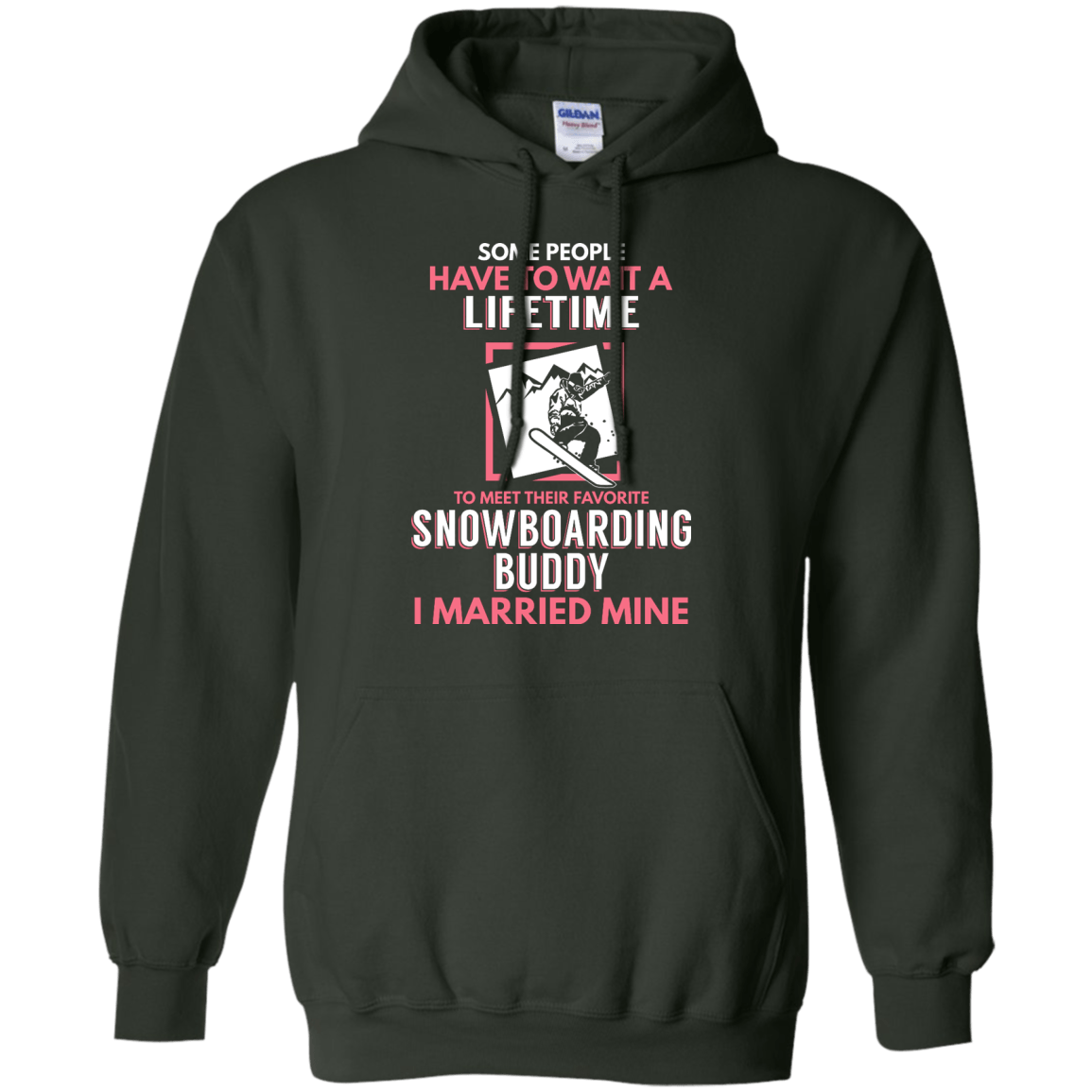 Snowboarding Mom Buddy - I Married Mine Hoodies - Powderaddicts