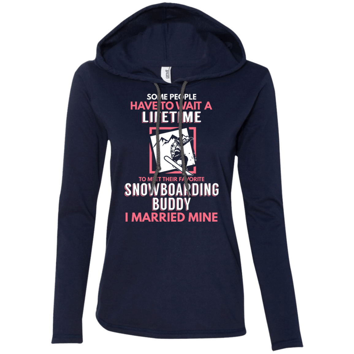 Snowboarding Mom Buddy - I Married Mine Hoodies - Powderaddicts