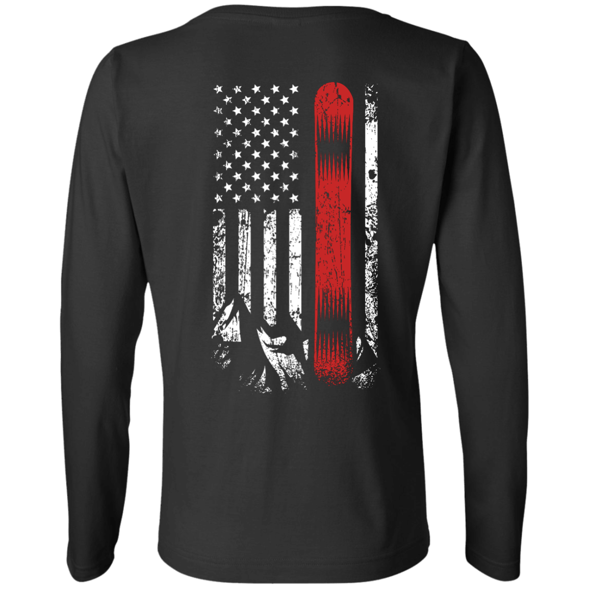 USA Snowboard Flag Long Sleeves - Powderaddicts