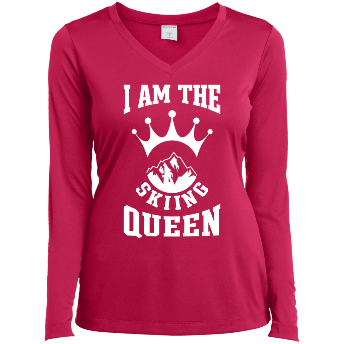 Pink Queen Long T Shirts For Women Round Neck Long Sleeve Blouses
