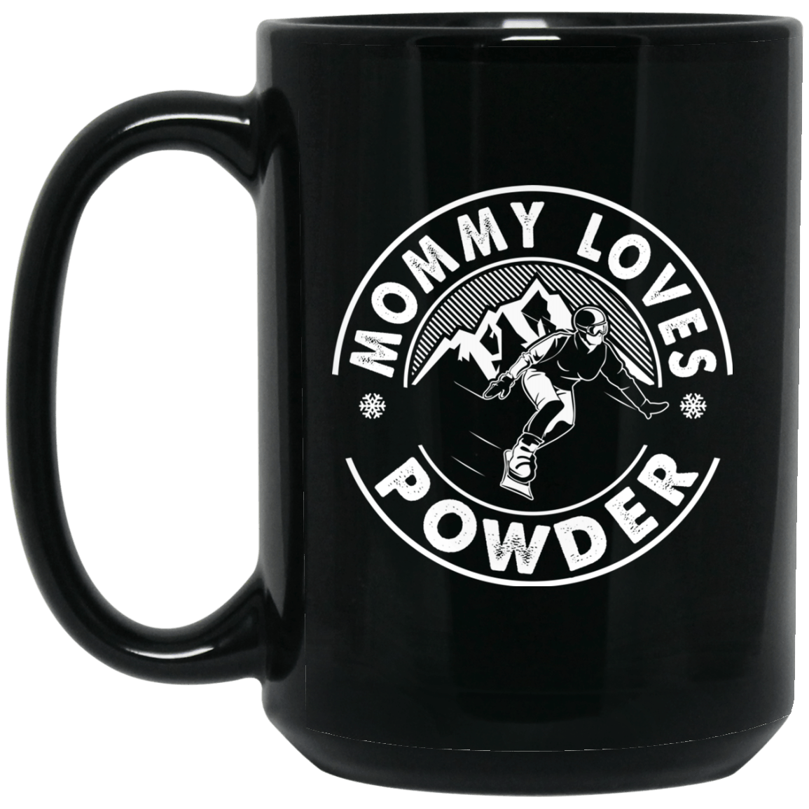 Mommy Loves Powder Black Mugs - Powderaddicts