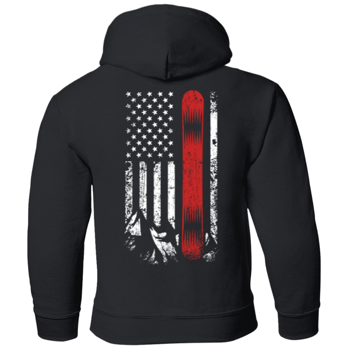 USA Snowboard Flag Youth Hoodies - Powderaddicts