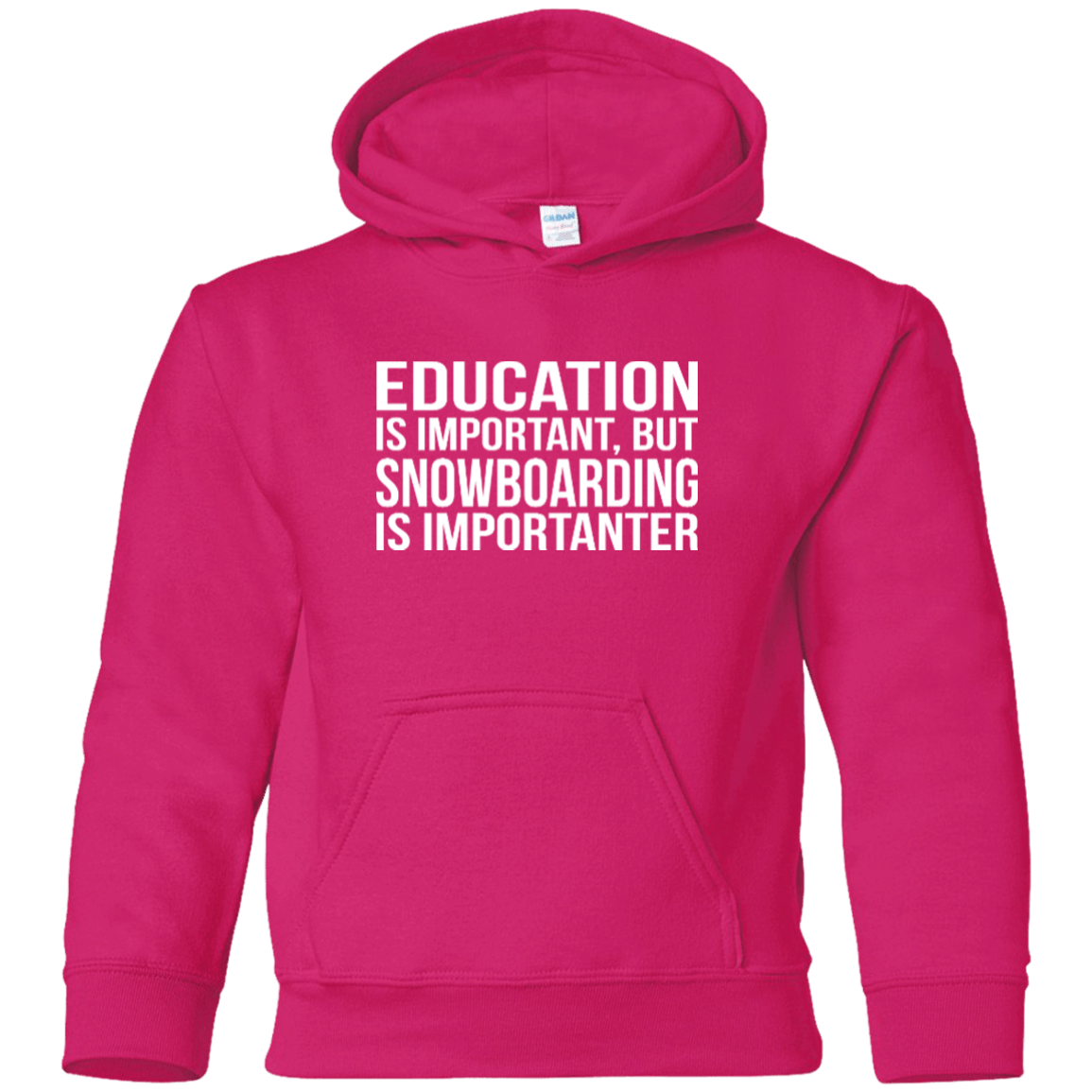 Education Is Important But Snowboarding Is Importanter Youth Hoodies - Powderaddicts