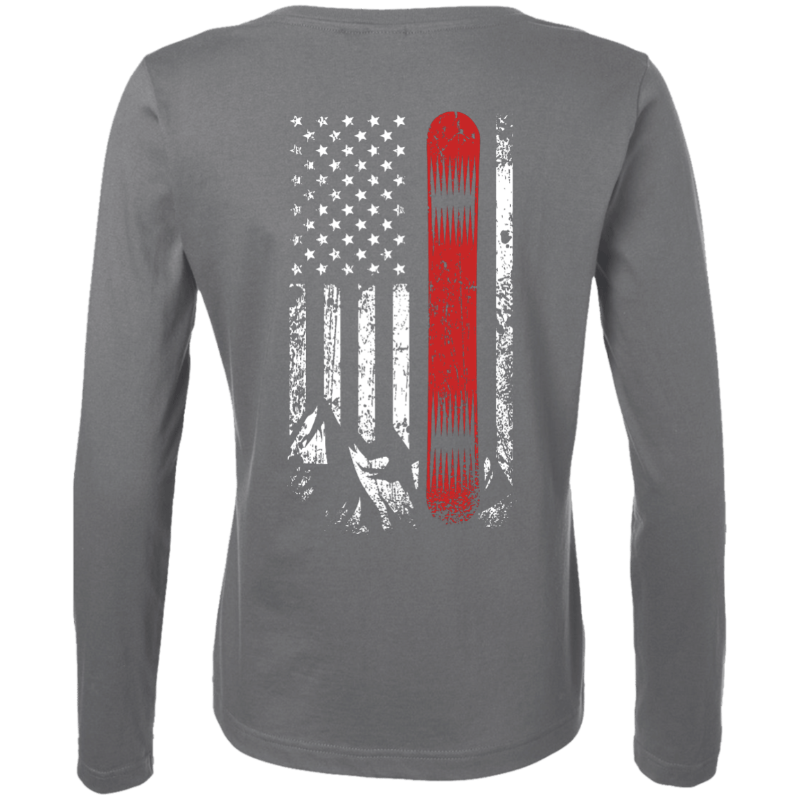 USA Snowboard Flag Long Sleeves - Powderaddicts