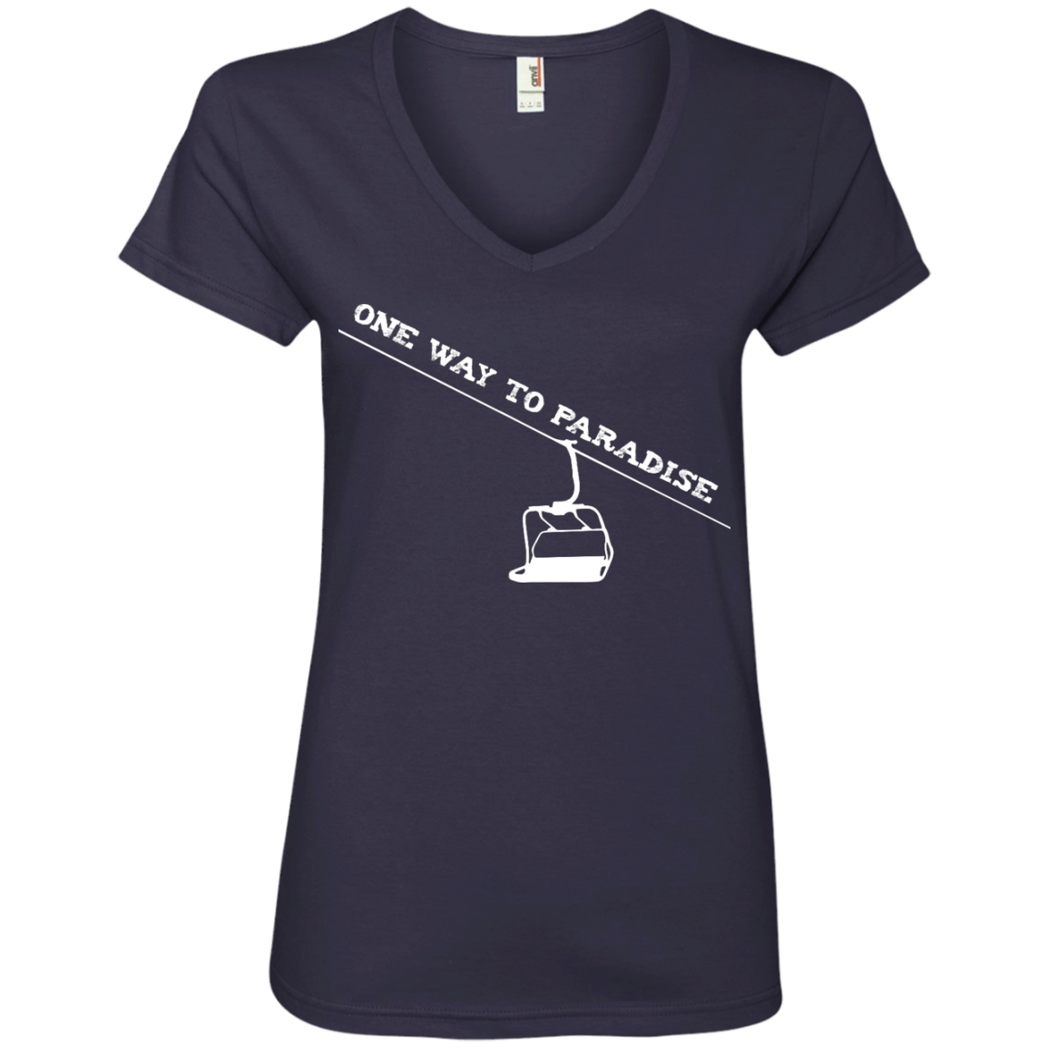 One Way To Paradise Ladies Tees and V-Neck - Powderaddicts