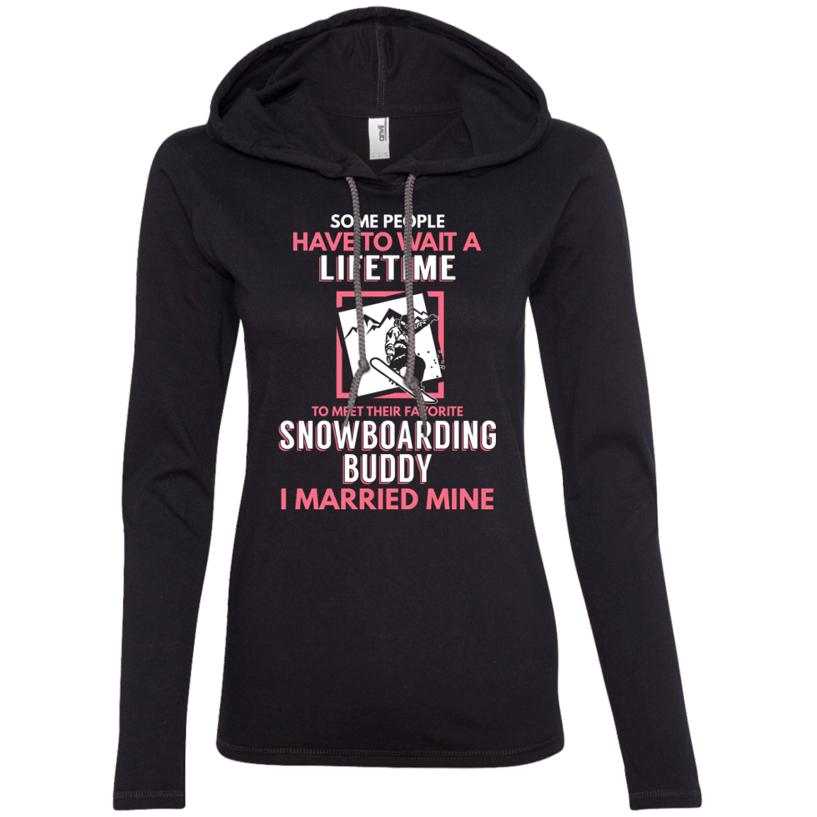 Snowboarding Mom Buddy - I Married Mine Hoodies - Powderaddicts