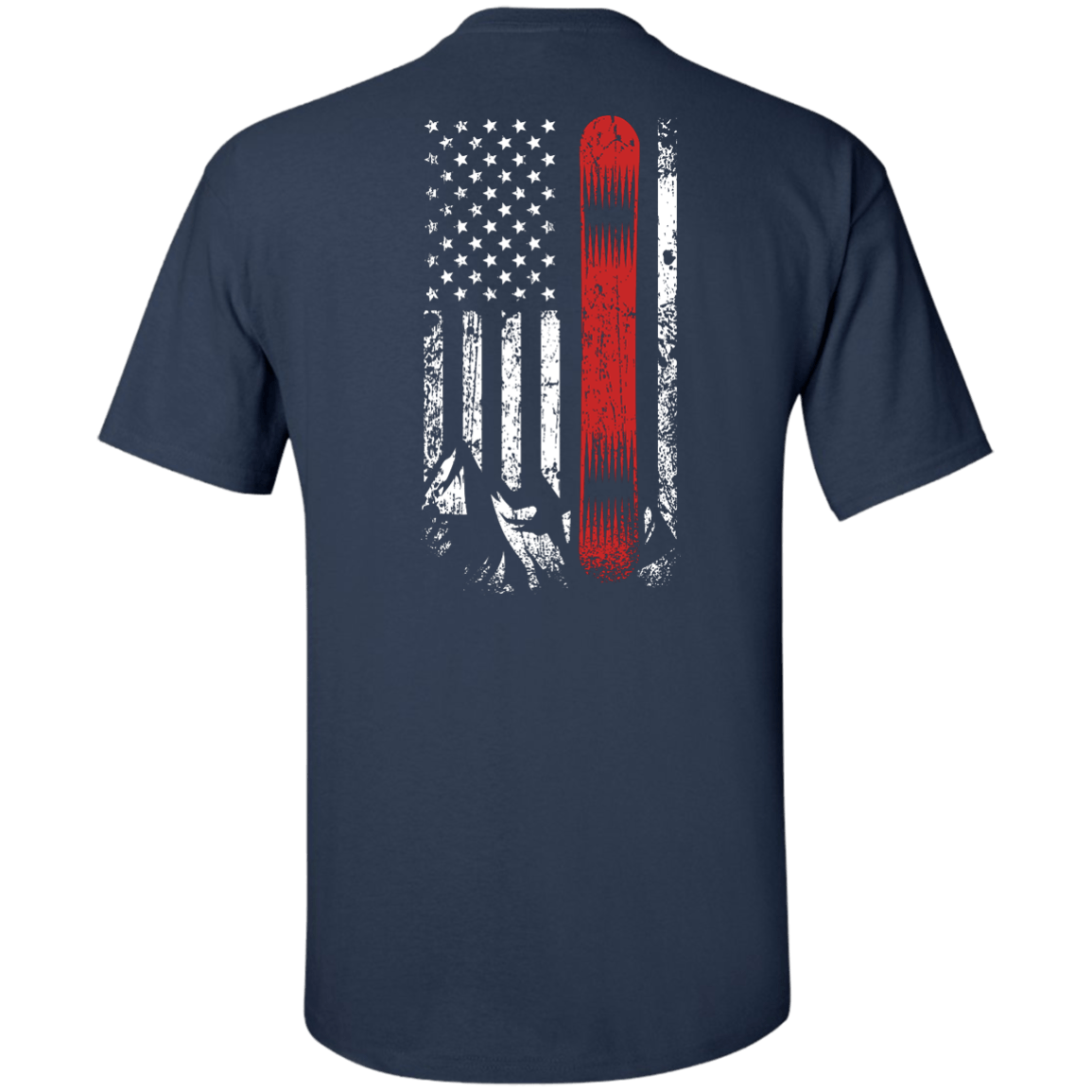 USA Snowboard Flag Tees - Powderaddicts