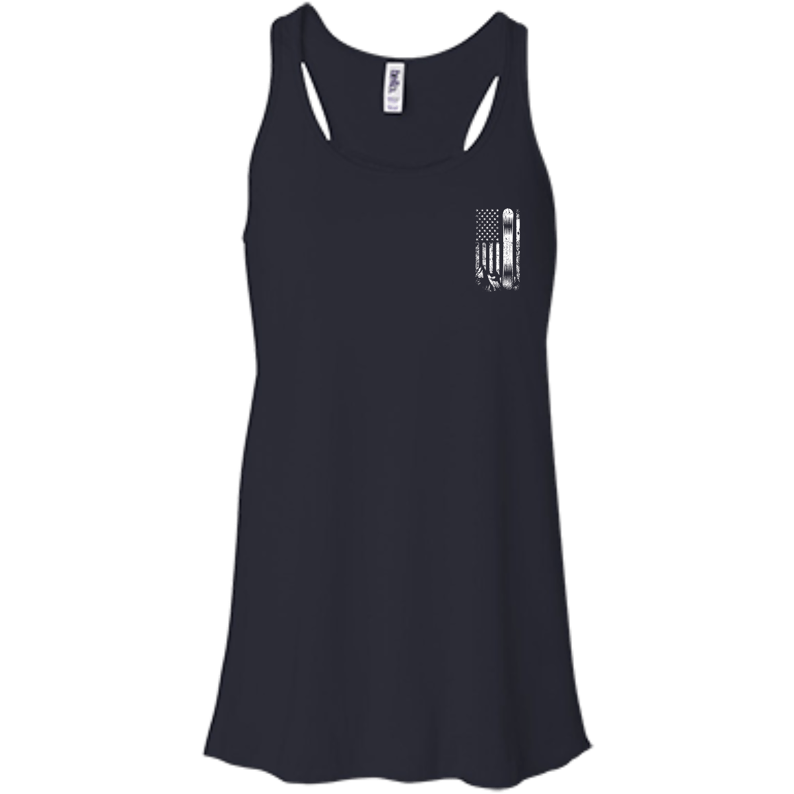 USA Snowboard Flag Tank Tops - Powderaddicts