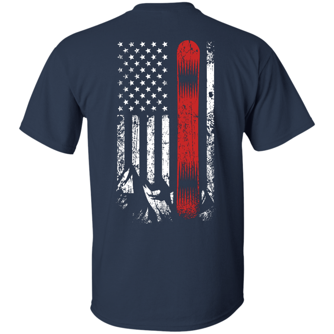 USA Snowboard Flag Tees - Powderaddicts