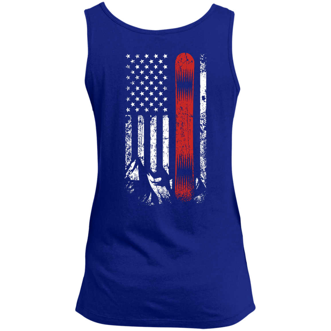 USA Snowboard Flag Tank Tops - Powderaddicts