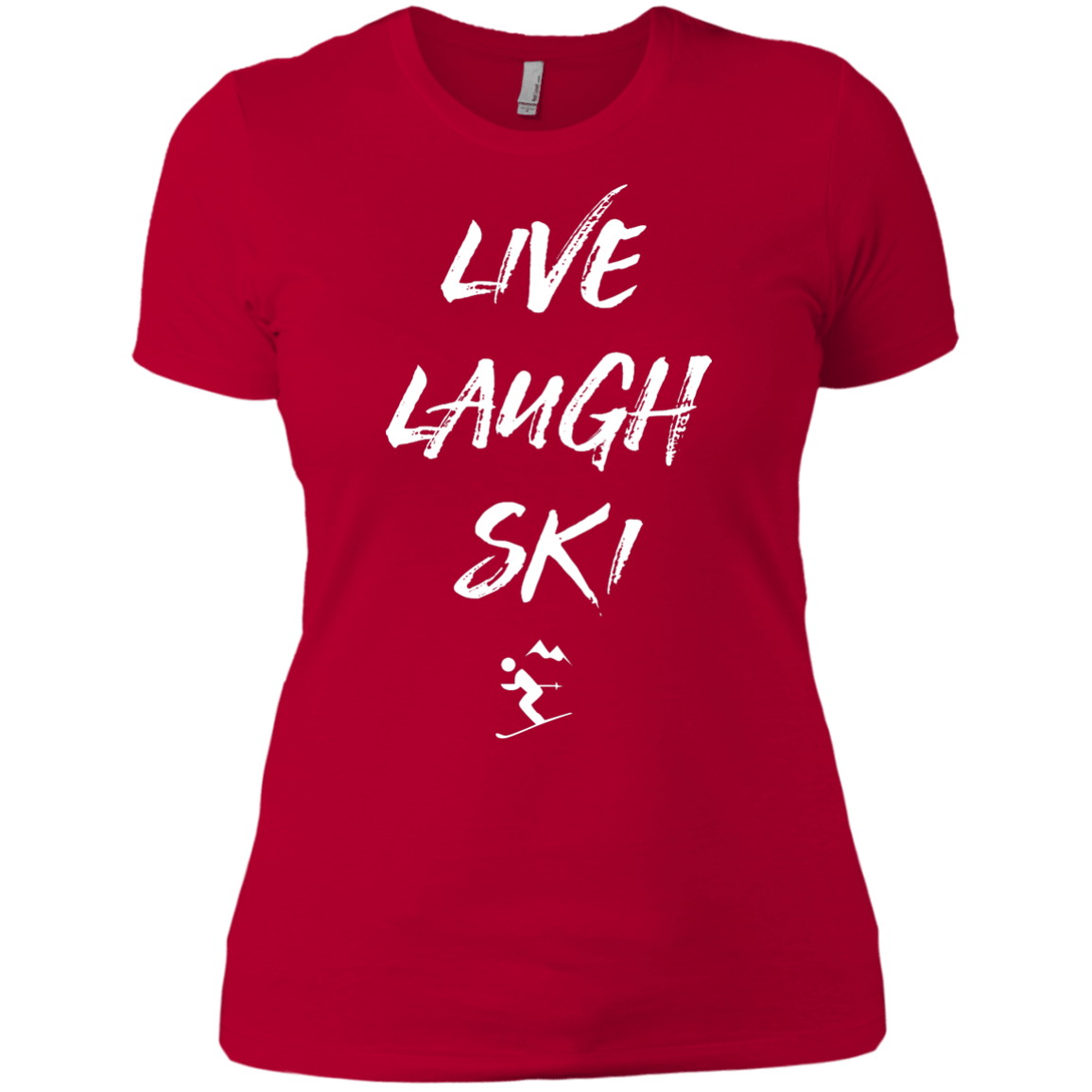 Live Laugh Ski Ladies Tees and V-Neck - Powderaddicts