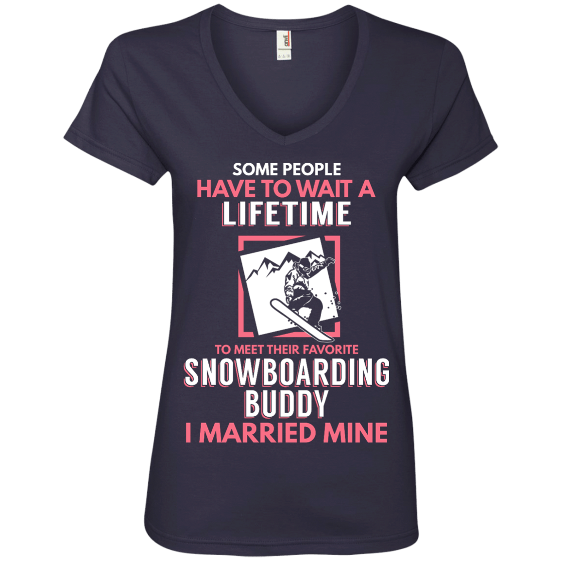 Snowboarding Mom Buddy - I Married Mine Ladies Tees - Powderaddicts