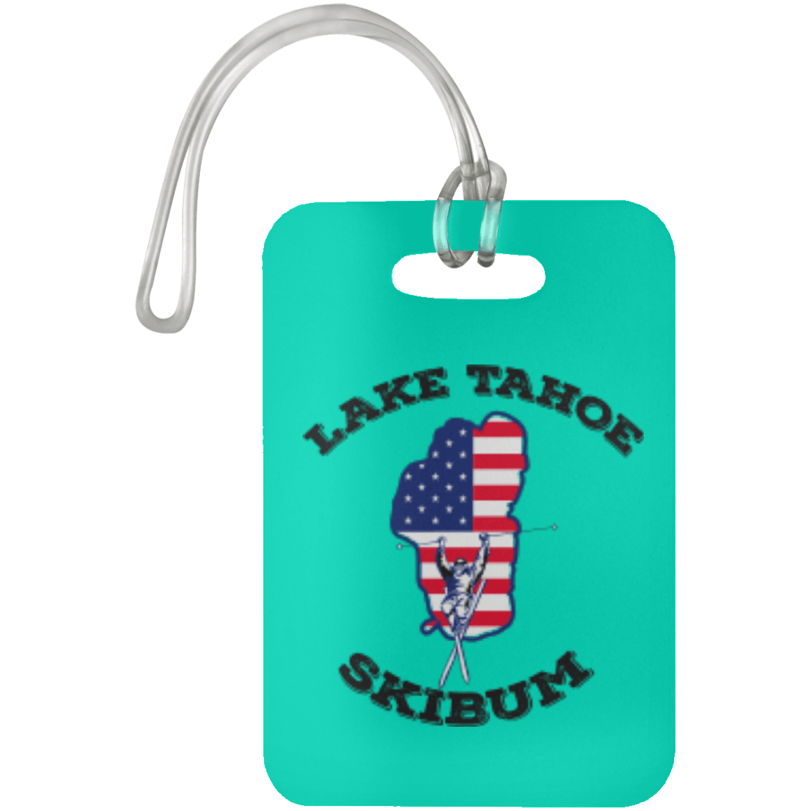 Lake Tahoe Luggage Bag Tag - Black Text - Powderaddicts