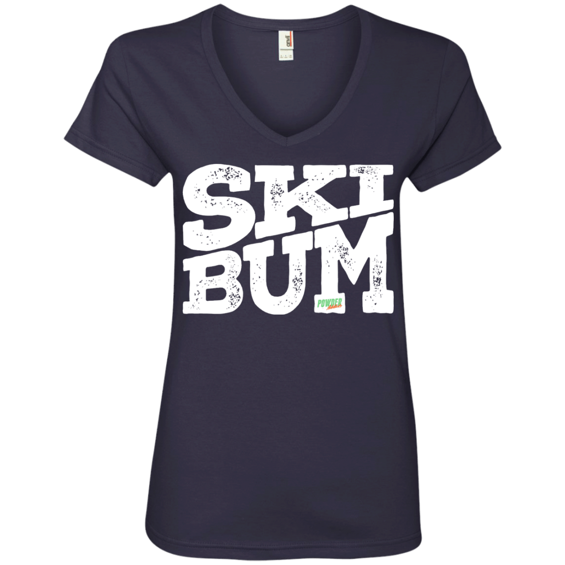 SkiBum Ladies Tees and V-Neck - Powderaddicts