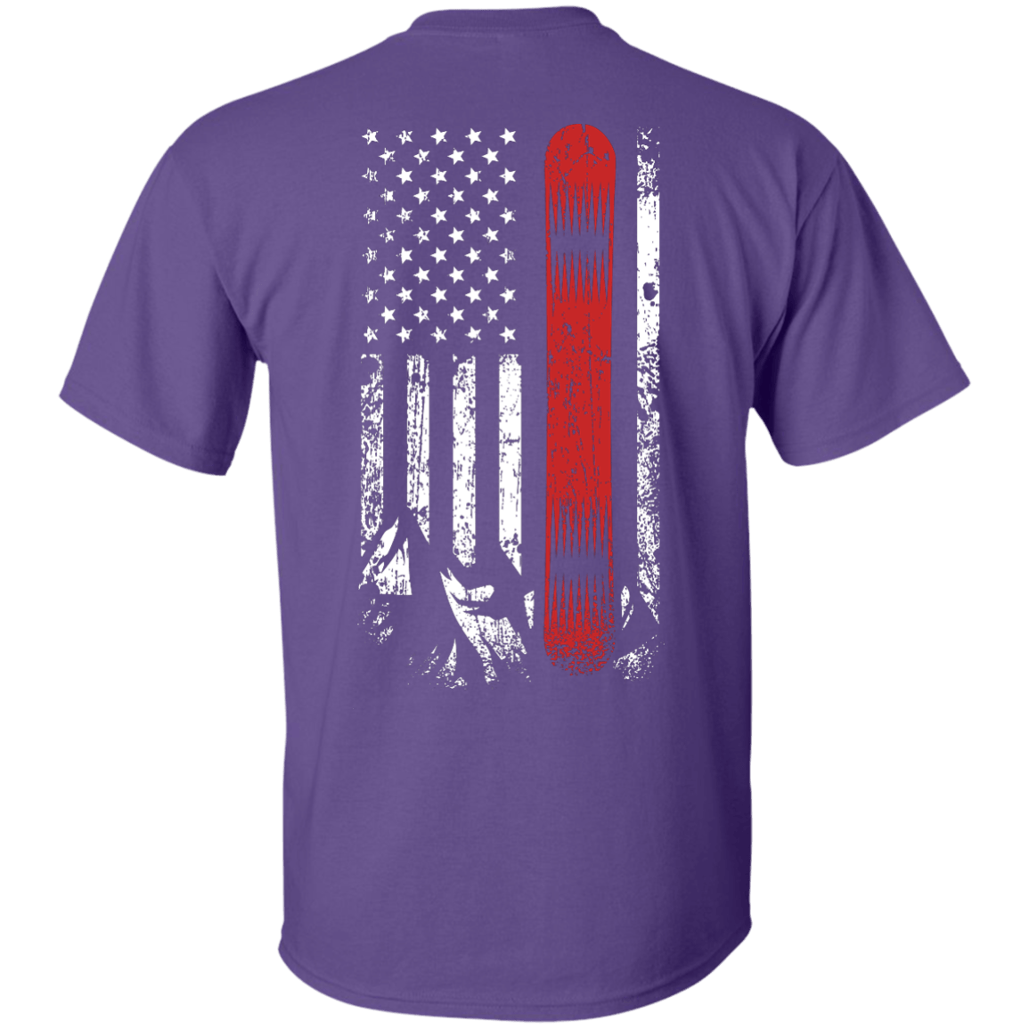 USA Snowboard Flag Tees - Powderaddicts