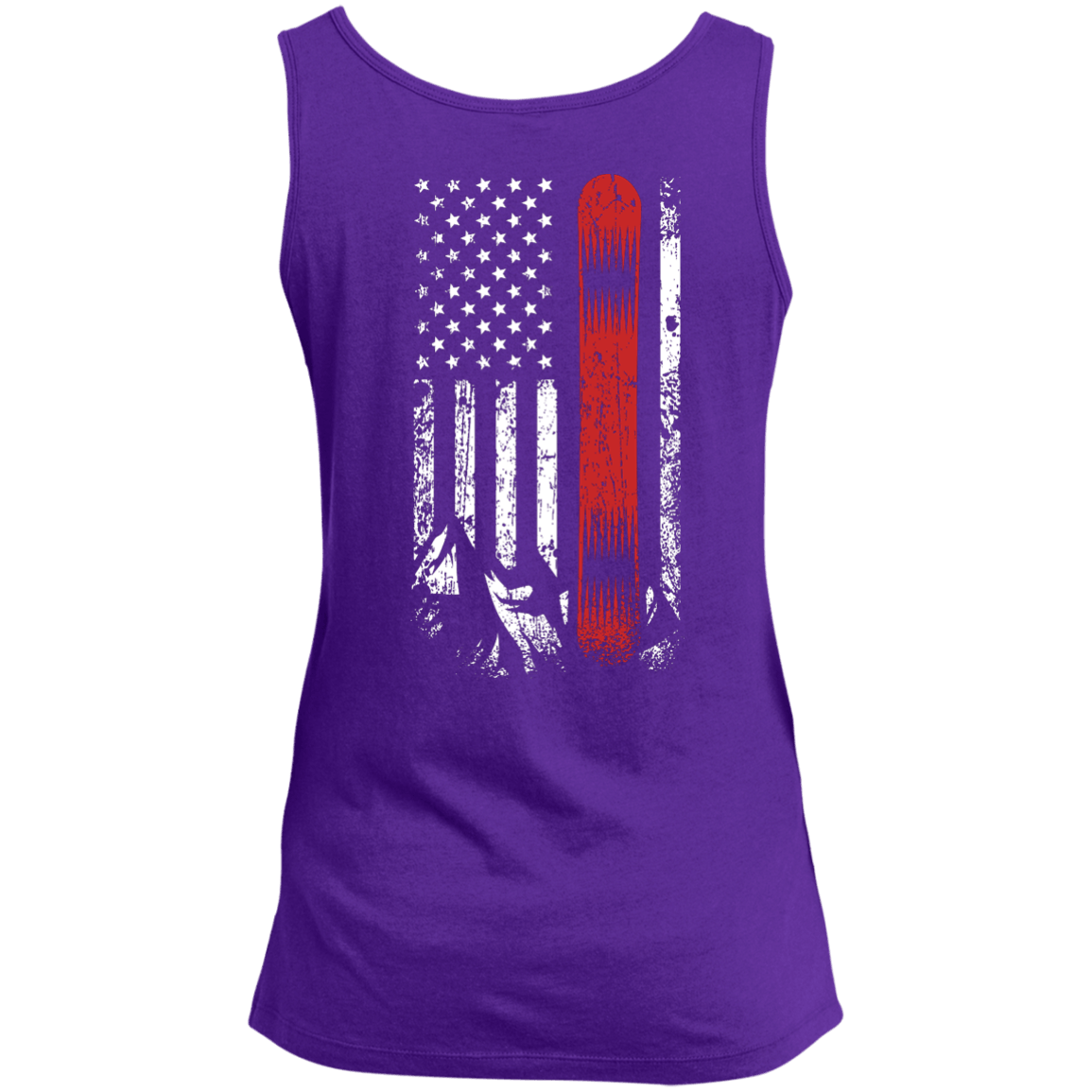 USA Snowboard Flag Tank Tops - Powderaddicts