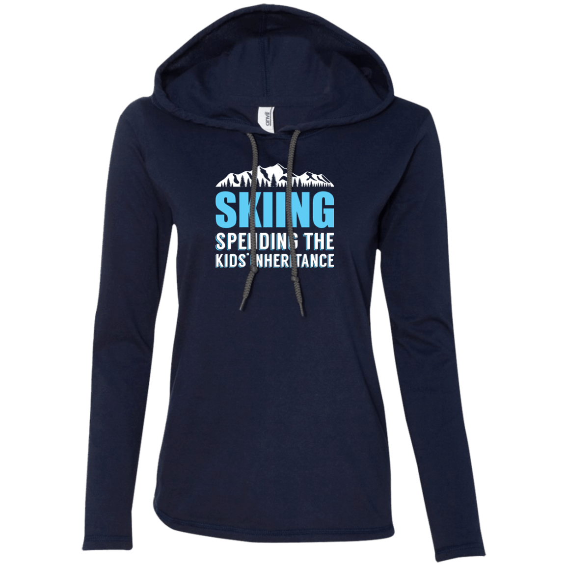 Skiing Spending The Kids Inheritance Hoodies - Powderaddicts