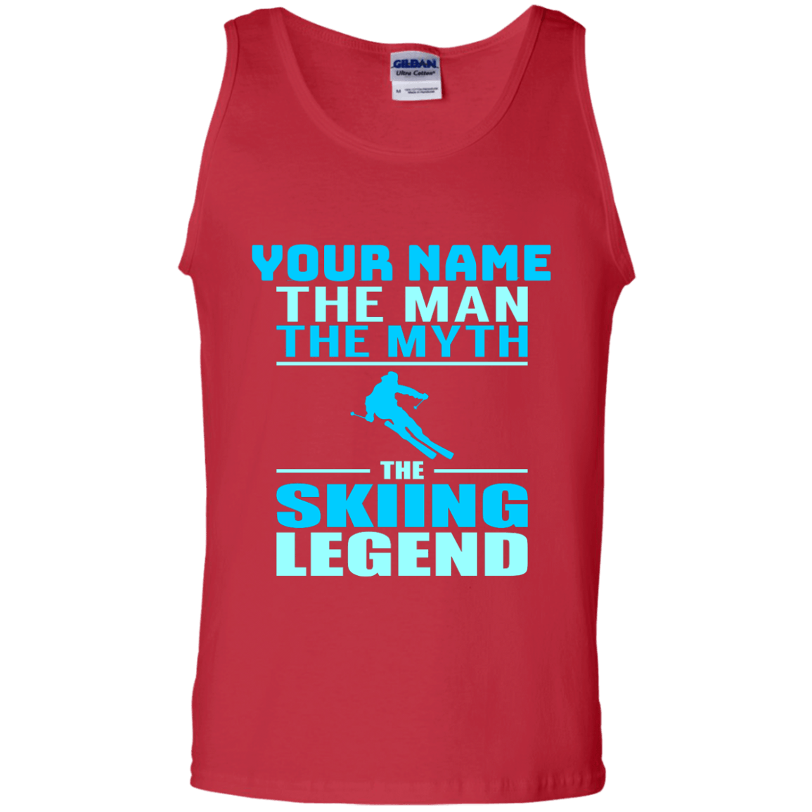 Personalized The Man The Myth The Skiing Legend Tank Tops - Powderaddicts