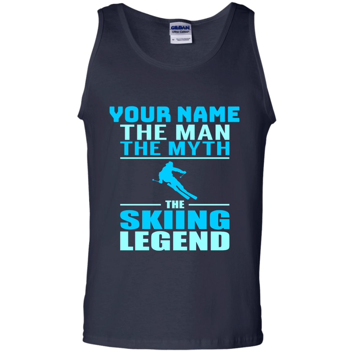 Personalized The Man The Myth The Skiing Legend Tank Tops - Powderaddicts