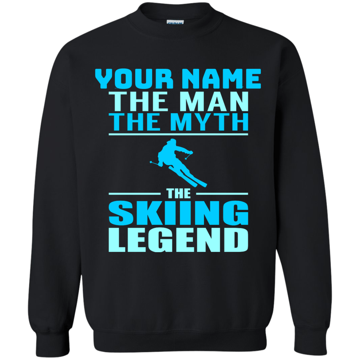 Personalized The Man The Myth The Skiing Legend Hoodies - Powderaddicts