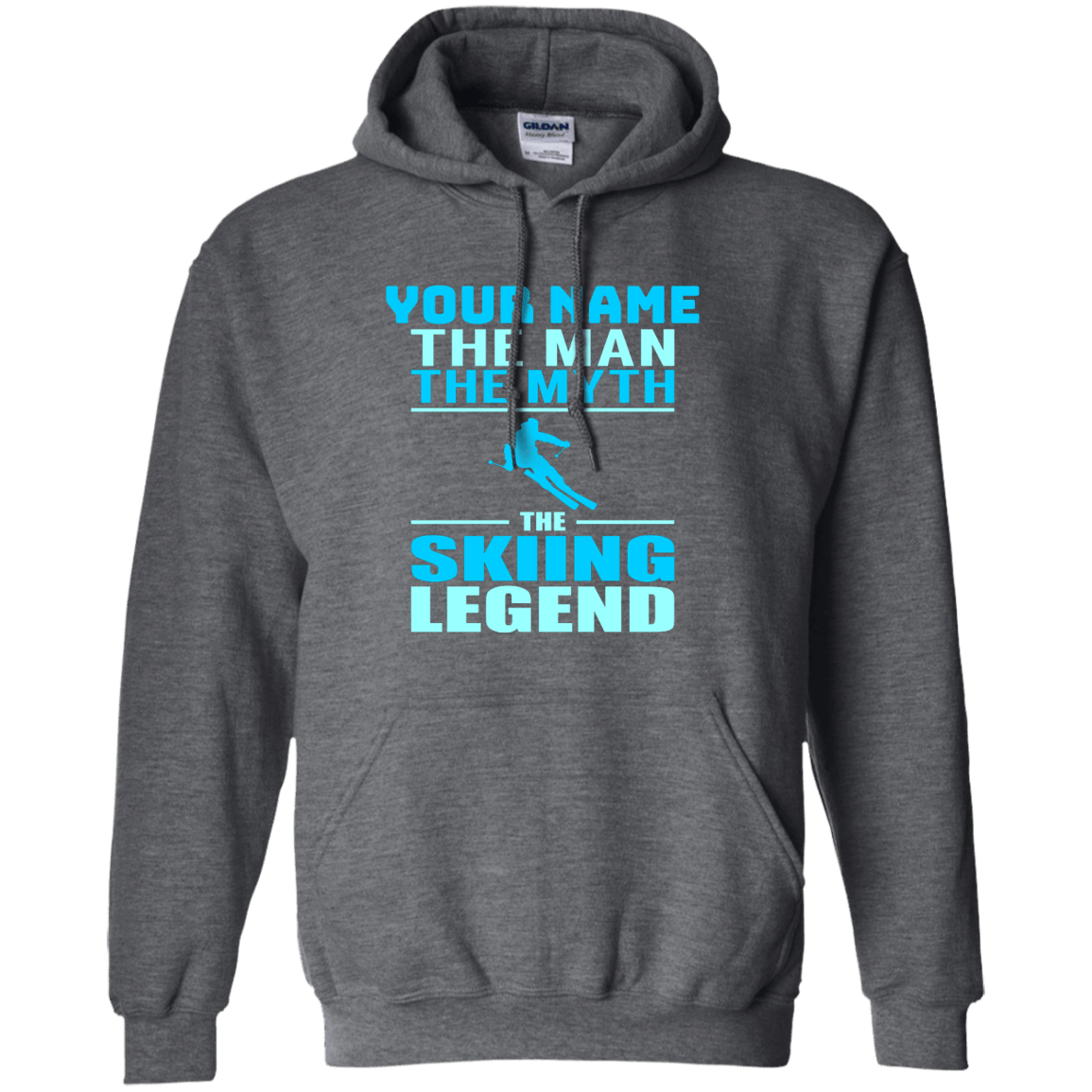 Personalized The Man The Myth The Skiing Legend Hoodies - Powderaddicts