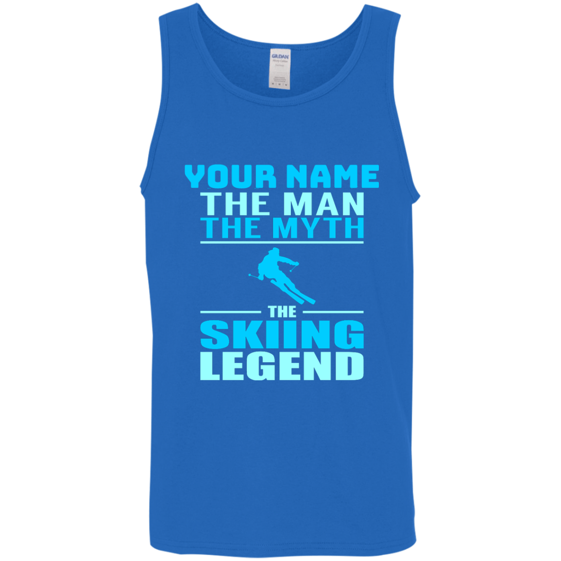 Personalized The Man The Myth The Skiing Legend Tank Tops - Powderaddicts