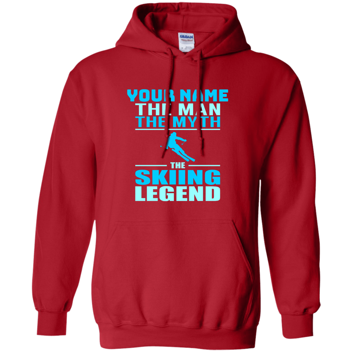 Personalized The Man The Myth The Skiing Legend Hoodies - Powderaddicts