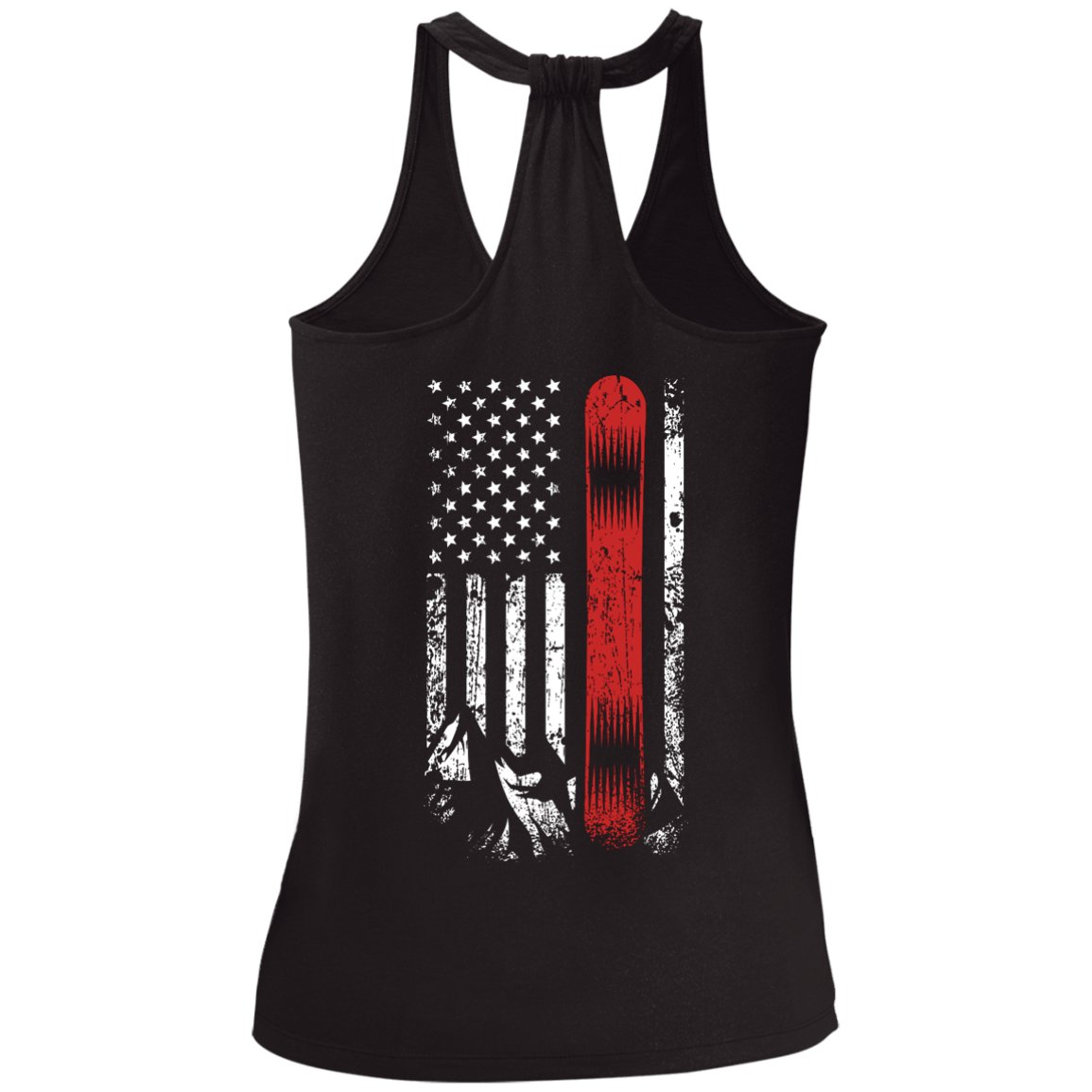 USA Snowboard Flag Tank Tops - Powderaddicts