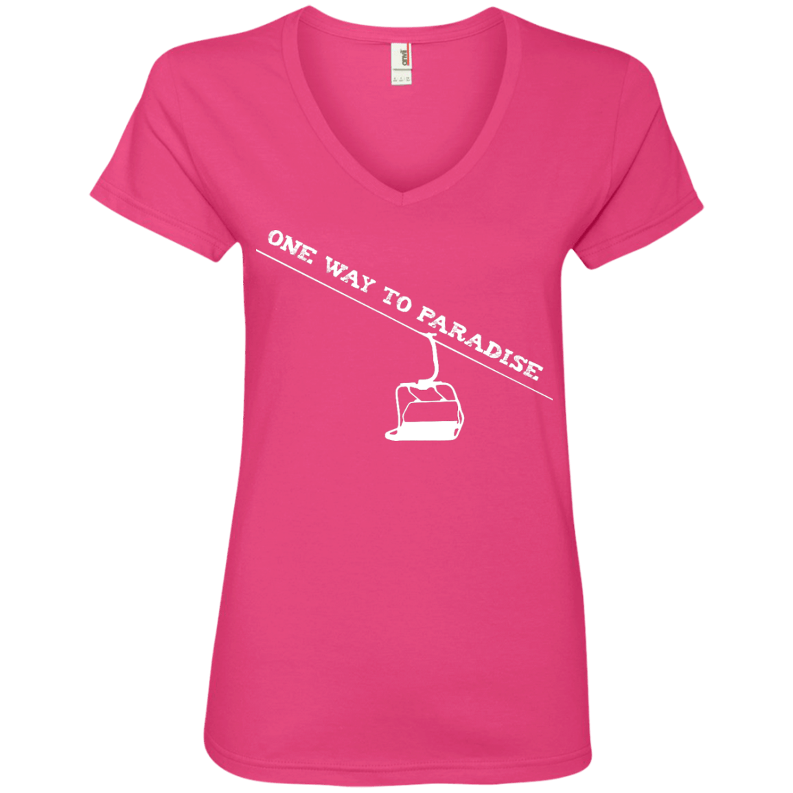 One Way To Paradise Ladies Tees and V-Neck - Powderaddicts