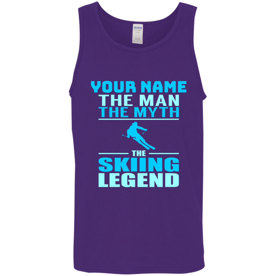 Personalized The Man The Myth The Skiing Legend Tank Tops - Powderaddicts