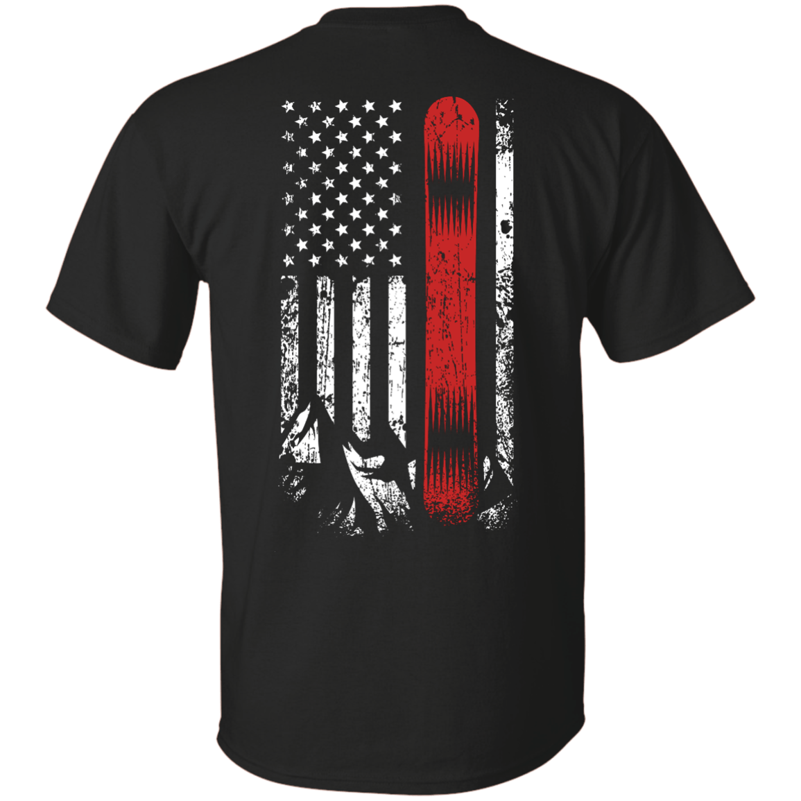 USA Snowboard Flag Tees - Powderaddicts