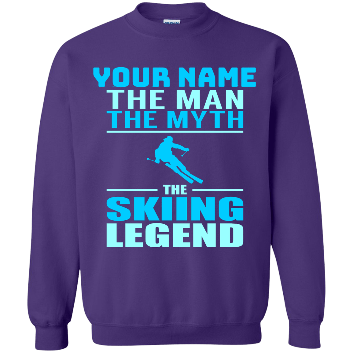 Personalized The Man The Myth The Skiing Legend Hoodies - Powderaddicts