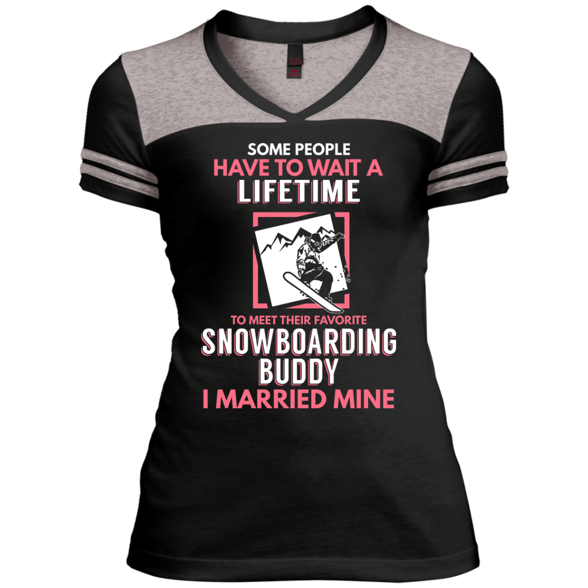 Snowboarding Mom Buddy - I Married Mine Ladies Tees - Powderaddicts