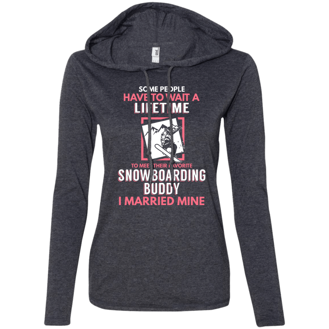 Snowboarding Mom Buddy - I Married Mine Hoodies - Powderaddicts