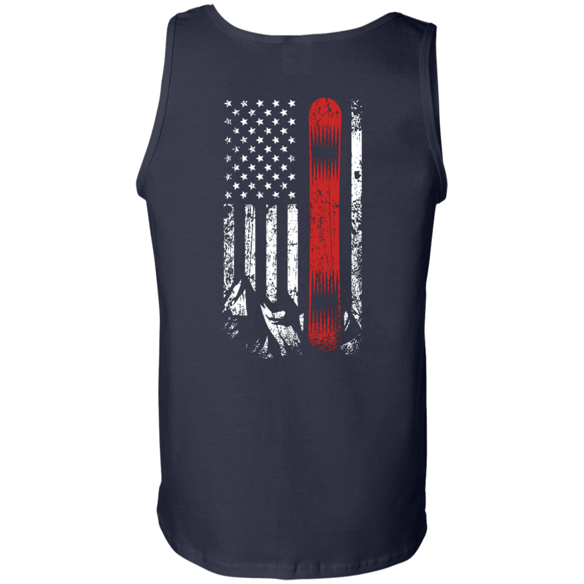 USA Snowboard Flag Tank Tops - Powderaddicts