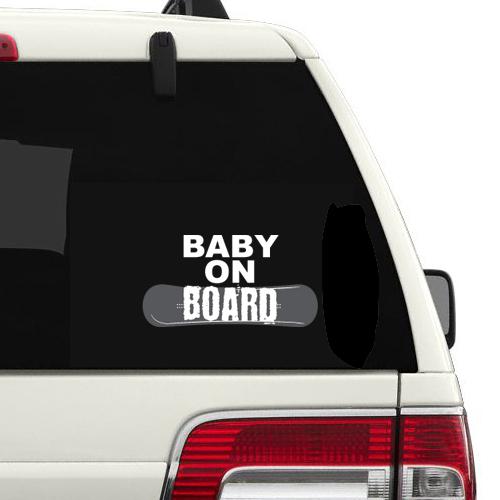 Sticker car Baby on board and baby feet - Wall Decals Cars Cars -  ambiance-sticker