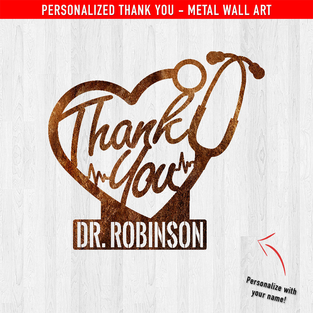 PERSONALIZED Thank You Doctors Metal Wall Art (🇺🇸 Made In The USA) - Powderaddicts