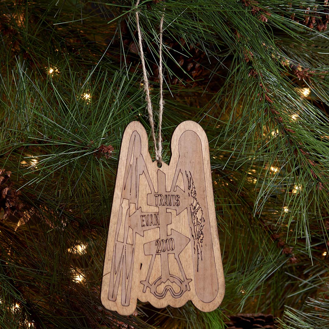 PERSONALIZED Live Love Ski & Ride Christmas Ornament (🇺🇸  Made In The USA) - Powderaddicts