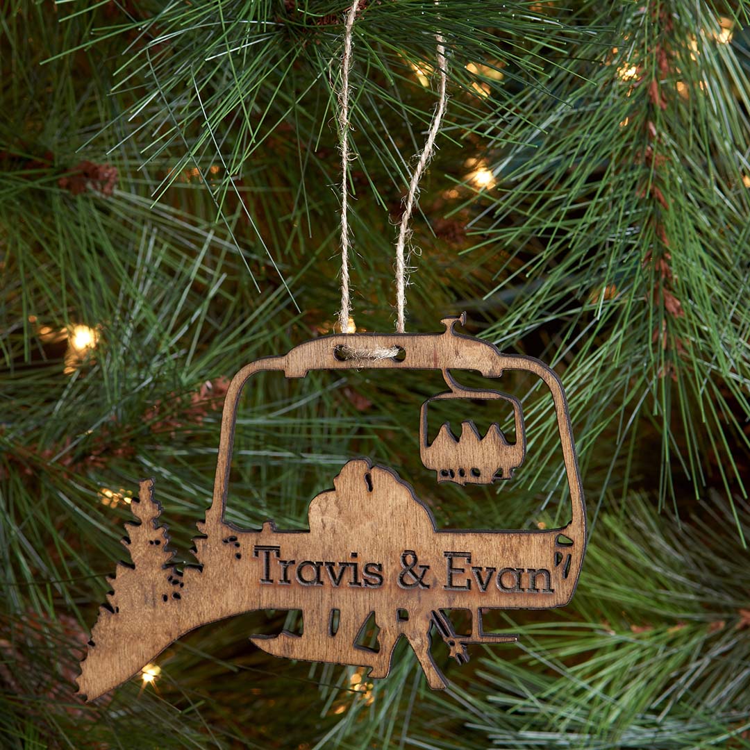 PERSONALIZED Chairlift Ski & Snowboard Couple Christmas Ornament (🇺🇸  Made In The USA) - Powderaddicts