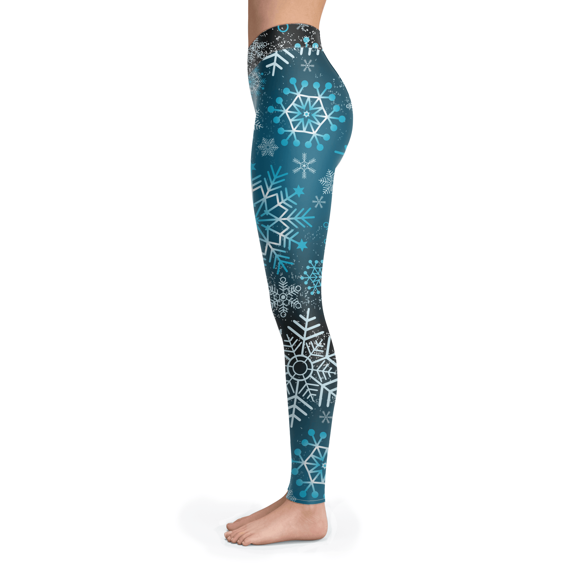 Blue Grunge Snow Leggings - Powderaddicts