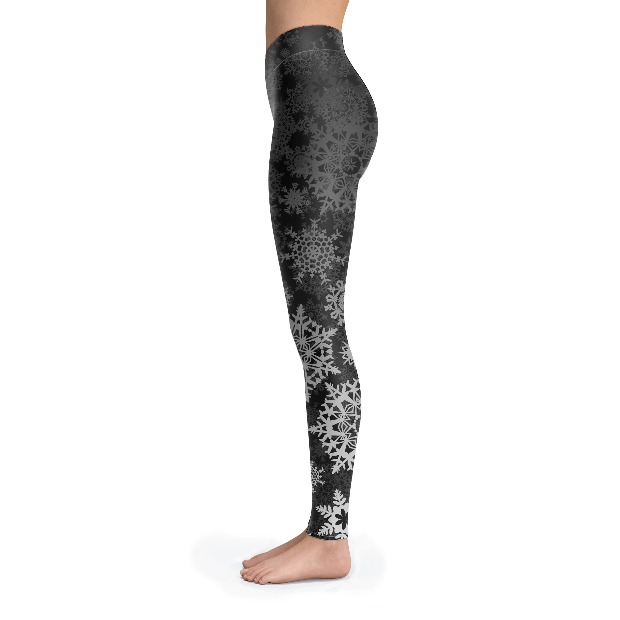 Black and Silver Snow Leggings - Powderaddicts